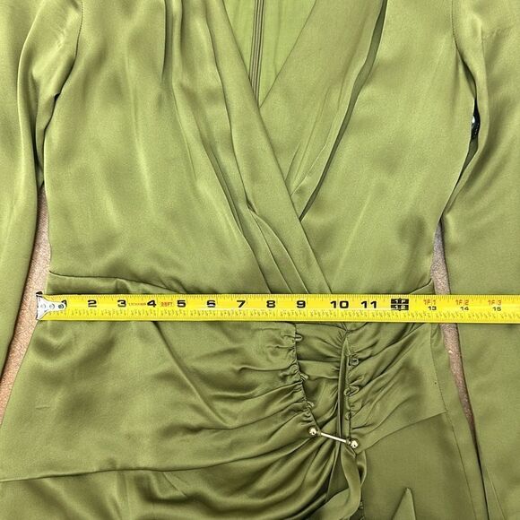 Nicholas Women's Green Josefa V-Neck Long Sleeve Midi Dress 2 - Picture 12 of 12